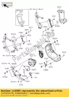 110561679, Kawasaki, wspornik, os?ona, lewa klz1000acf kawasaki klz 1000 2012 2013 2014, Nowy