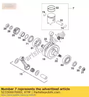 52330007000I, KTM, piston i cpl. 64mm      200  ktm six exc egs sx mxc sxs day le usa jackpiner kw europe lt australia sgp asia gs 125 200 97 6 98 12 8 99, New