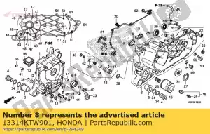 Honda 13314KTW901 rolamento c, virabrequim r. - Lado inferior