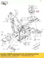 560080037MA, Kawasaki, Tas, gereedschap, zwart klx250sbf kawasaki  klx 250 2011 2012 2013 2014 2015 2016 2017 2018 2019 2020 2021, Nieuw