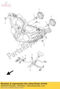 yamaha 904644700200 abrazadera - Lado inferior