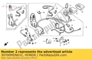 honda 30700MENA31 conjunto de tapa, supresor de ruido - Lado inferior