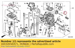 Tutaj możesz zamówić zestaw wa? U, przepustnica od Honda , z numerem części 16032KSEA71: