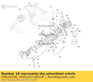 Piaggio Group CM028208 volet - Onderkant