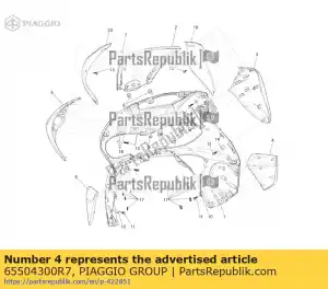 Piaggio Group 65504300R7 couverture rh - La partie au fond