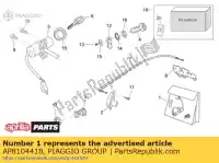 AP8104418, Piaggio Group, Kit di blocco hardware aprilia  atlantic 125 200 250 300 400 2003 2004 2005 2006 2007 2010 2011, Nuovo