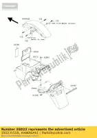 350231550, Kawasaki, fender-rear,fr kawasaki zrx  s r c zrx1100 zrx1200 zrx1200r zrx1200s zxr1200s 1200 1100 , New