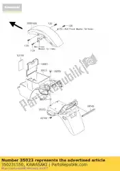 Here you can order the fender-rear,fr from Kawasaki, with part number 350231550: