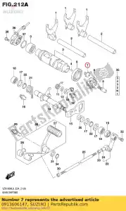 suzuki 0913606147 screw,6x12 - Bottom side