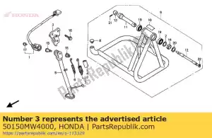 Honda 50150MW4000 beugel, zijstandaard - Onderkant