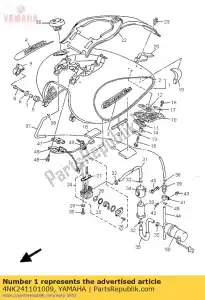 Yamaha 4NK241101009 réservoir de carburant comp. - La partie au fond