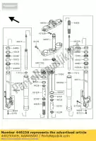 440230049, Kawasaki, garfo de conjunto de cilindro, rh kawasaki kle versys b a d klz c abs 1000 650 , Novo