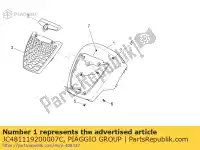 JC481119200007C, Piaggio Group, owiewka przednia. szary aprilia scarabeo 125 2009, Nowy