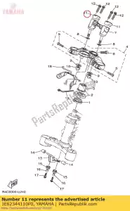 yamaha 1E62344110P0 houder, handvat boven - Onderkant