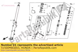 Here you can order the fork assy,l fr from Honda, with part number 51500MBG003:
