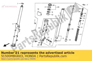 Honda 51500MBG003 fork assy,l fr - Bottom side