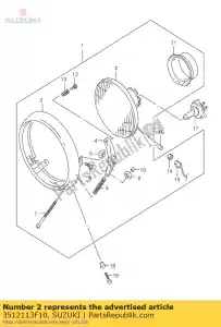 suzuki 3512113F10 jednostka, reflektor - Dół