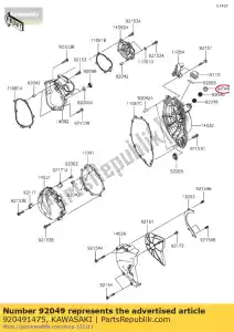 kawasaki 920491475 joint-huile, débrayage zx900-c1 - La partie au fond