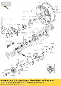 Kawasaki 920450802 roulement à billes, 40x60x12 - La partie au fond