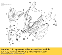 Aprilia 624503, Lettertype kuip. blank, OEM: Aprilia 624503