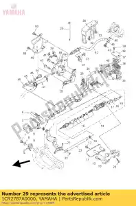 yamaha 1CR2787A0000 colchete 1 - Lado inferior