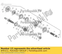 849312, Piaggio Group, 1. bieg ko?a z = 36 aprilia  dorsoduro shiver zd4rab00, zd4rad00 zd4rag00 zd4sm000, zd4sma00, zd4smc00, zd4smc01 750 2007 2008 2009 2010 2011 2012 2013 2014 2015 2016, Nowy