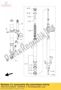 yamaha 39P231410000 mola, garfo dianteiro - Lado inferior