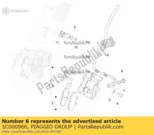 Piaggio Group 1C000966 flexible brake hydraulic hose - Bottom side