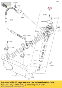 Kawasaki 430150168 cylinder-assy-master kx250ybf - Dół