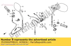 Honda 35200GFMB10 sw unit,winker - Bottom side