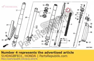 honda 51404GBF831 guia, primavera - Lado inferior