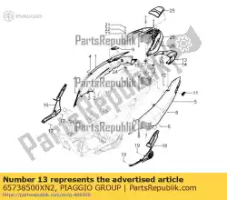 Tutaj możesz zamówić owiewki tylne zamykanie od Piaggio Group , z numerem części 65738500XN2: