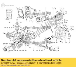 Aqui você pode pedir o espaçador em Piaggio Group , com o número da peça CM104425: