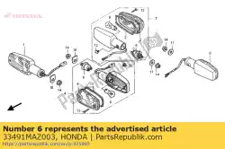 blijf comp., winker van Honda, met onderdeel nummer 33491MAZ003, bestel je hier online: