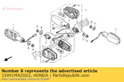 Qui puoi ordinare rimani comp., occhiolino da Honda , con numero parte 33491MAZ003: