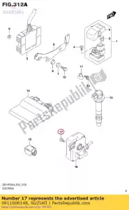 suzuki 0911606148 parafuso - Lado inferior