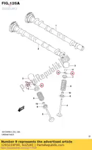 suzuki 1293224F00 cupilha, válvula - Lado inferior