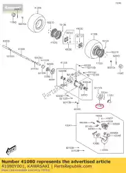 Here you can order the 01 disc,rr from Kawasaki, with part number 41080Y001: