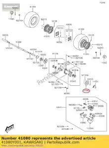 kawasaki 41080Y001 01 disc,rr - Bottom side