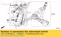 53711MENA51, Honda, parafuso comp., plugue honda  crf 250 450 2011 2012 2013 2014 2015 2017, Novo