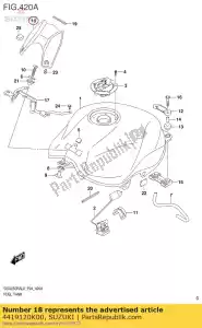 suzuki 4419120K00 pokrywa, ?rodek zbiornika paliwa - Dół