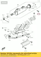 92154Y137, Kawasaki, bout, flens, 8x30 kvf300cgf kawasaki  brute force kvf 300 2012 2013 2015 2016 2017 2018 2020 2021, Nieuw