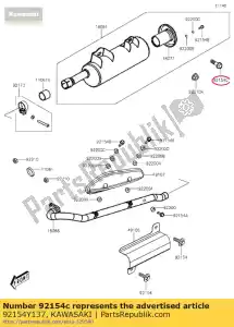 kawasaki 92154Y137 bullone, flangia, 8x30 kvf300cgf - Il fondo