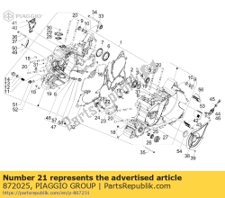 Aprilia 872025, As as waterpomp, OEM: Aprilia 872025