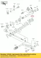 131610592, Kawasaki, 01 palanca-comp-cambio de eje kawasaki  900 1000 2017 2018 2019 2020 2021, Nuevo