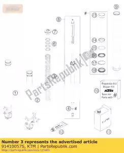 ktm 91410057S mola 5,2n / mm l = 415 d = 5,1 - Lado inferior