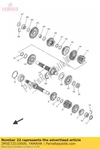 yamaha 2MSE72510000 ingranaggio, 5a ruota - Il fondo