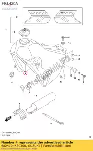 suzuki 6824104X50300 moulage - La partie au fond