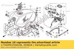 tank set, brandstof (wl) * type van Honda, met onderdeel nummer 17500MCZD00ZB, bestel je hier online: