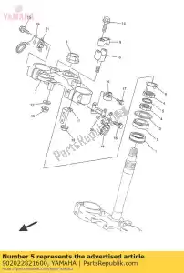 yamaha 902022821600 sluitring, plaat (4gy) - Onderkant